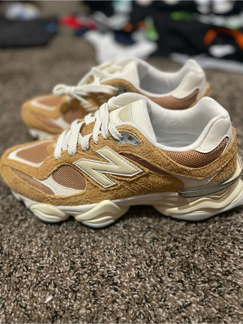 New Balance Tan & Cream Athletic Sneakers